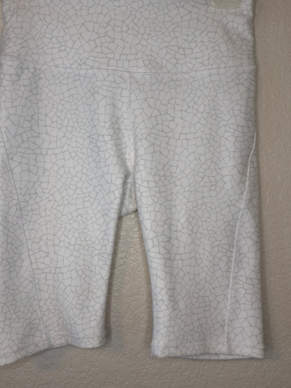 Calia  White Mosaic-Print Active Bike Shorts